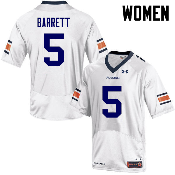 Women Auburn Tigers #5 Devan Barrett College Football Jerseys-White - Click Image to Close